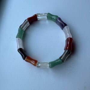 Multicolor Glass Bead Bracelet